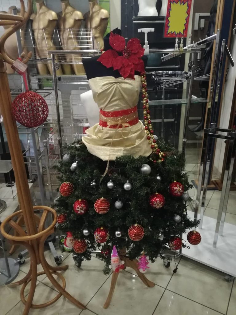 Tailor mannequin is the new Christmas tree…