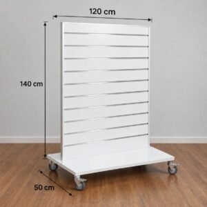 Γόνδολα Slat Panel Διπλής Όψης Τροχήλατη 120x50x140Y